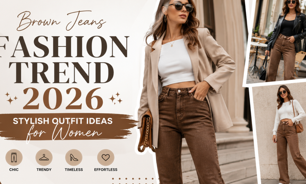 Brown Jeans Fashion Trend 2026 Stylish Outfit Ideas for Women