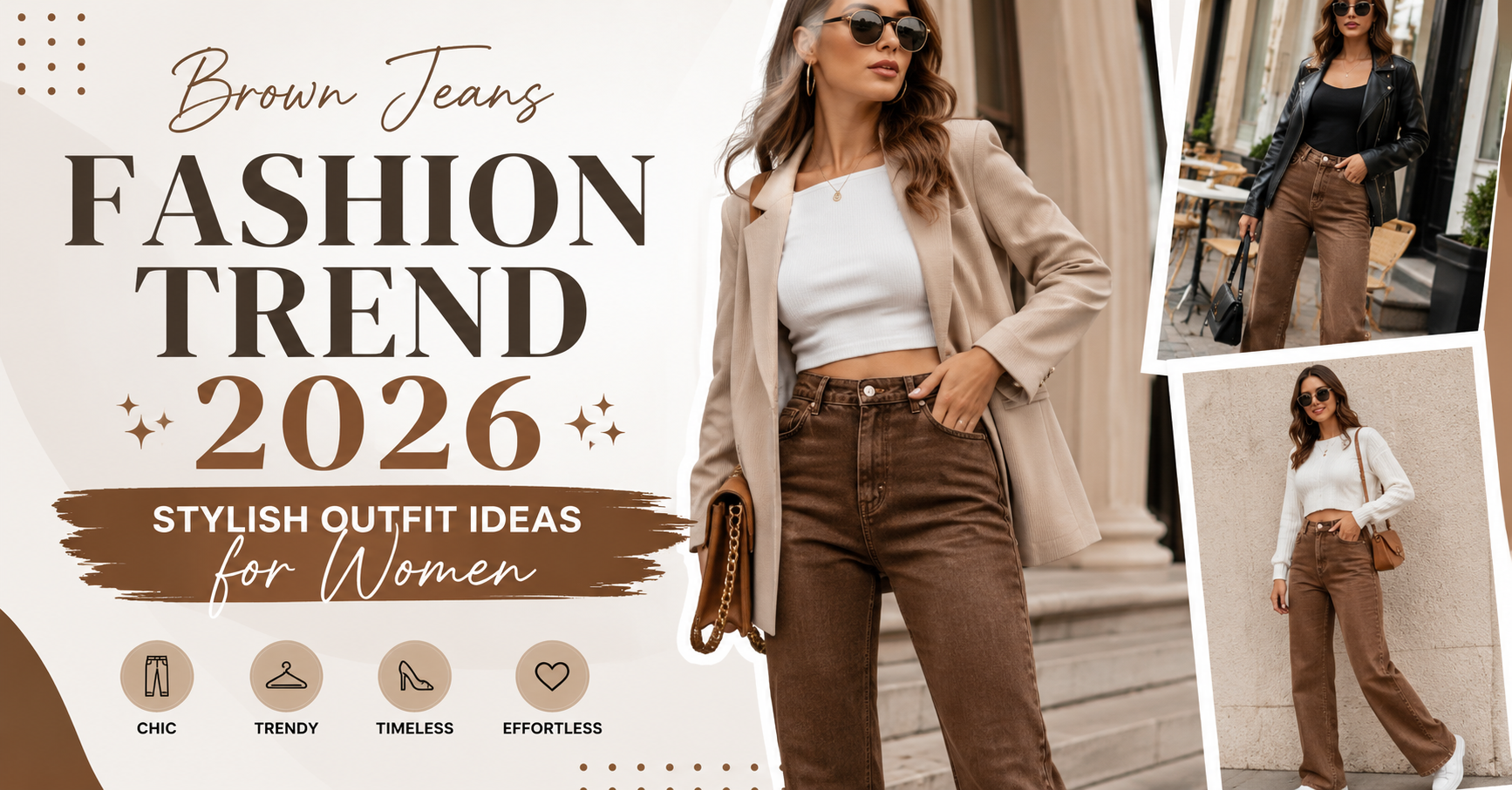 Brown Jeans Fashion Trend 2026 Stylish Outfit Ideas for Women