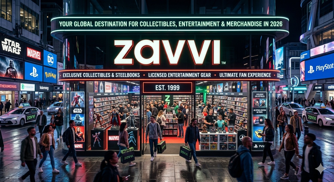 "Zavvi online shopping platform showcasing a wide range of collectibles, entertainment merchandise, movies, TV series products, gaming accessories, clothing, and exclusive pop culture items. A popular destination for fans seeking limited-edition collectibles, trending entertainment products, and convenient online shopping experiences."