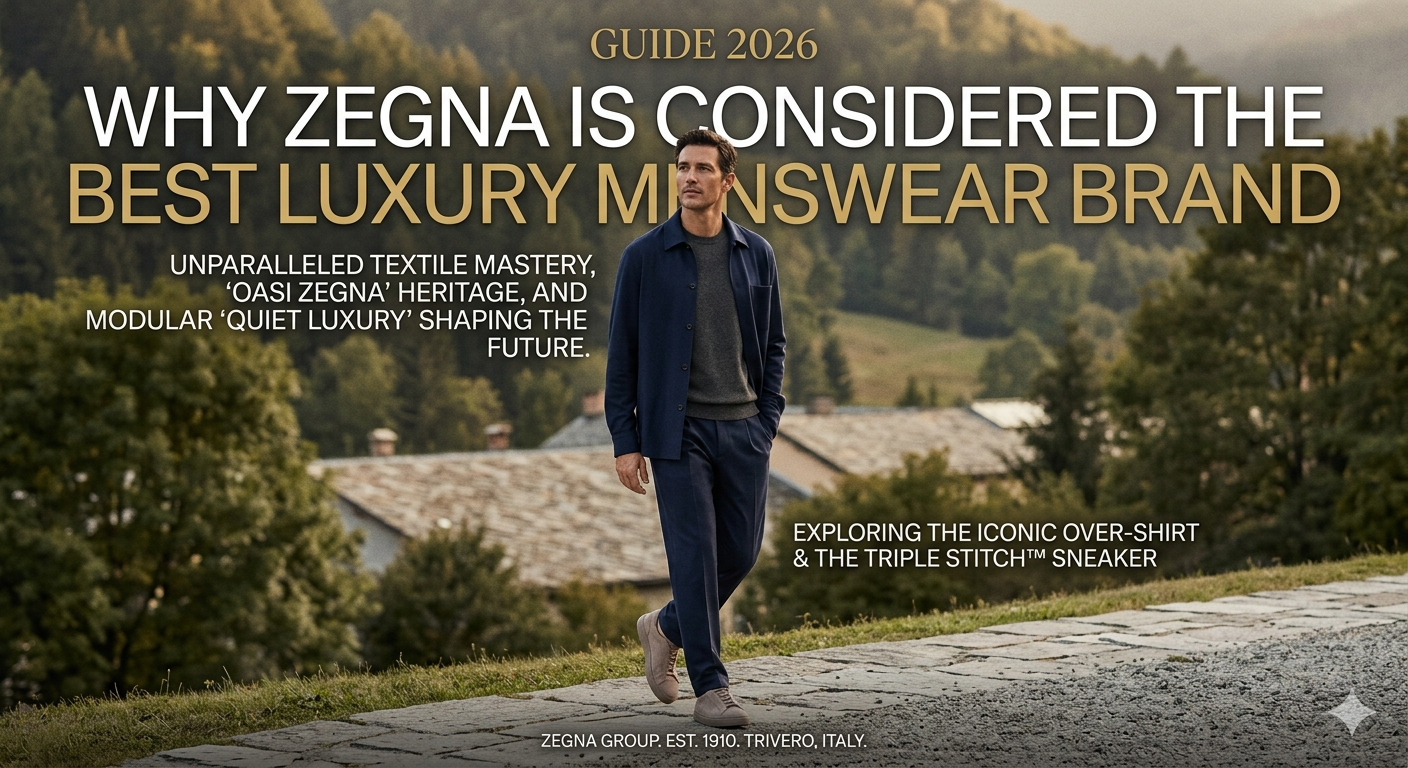 Elegant Zegna luxury menswear collection featuring premium Italian tailored suits, refined casual wear, and exceptional craftsmanship that showcases why Zegna is considered one of the best luxury menswear brands in the world.