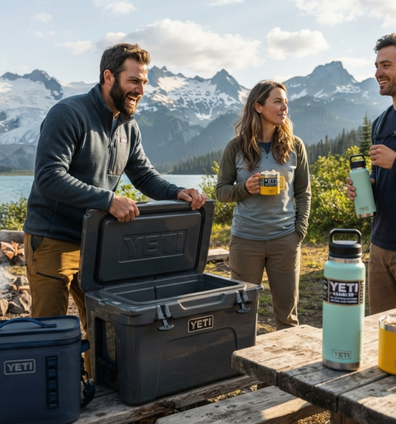 YETI premium outdoor products including coolers and drinkware used in outdoor lifestyle activities in 2026