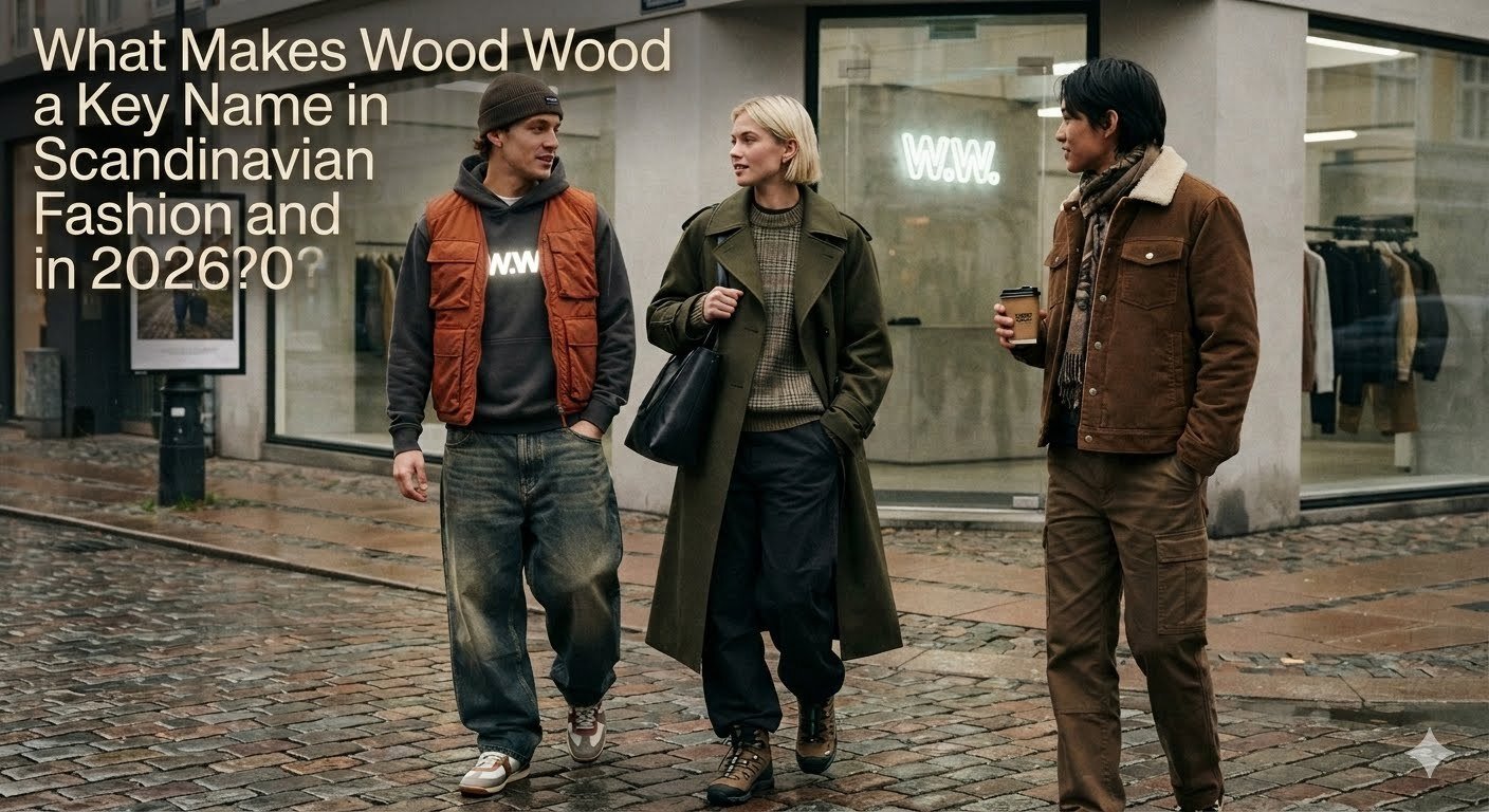 Wood Wood Scandinavian fashion and streetwear clothing showcasing Copenhagen style and modern design.